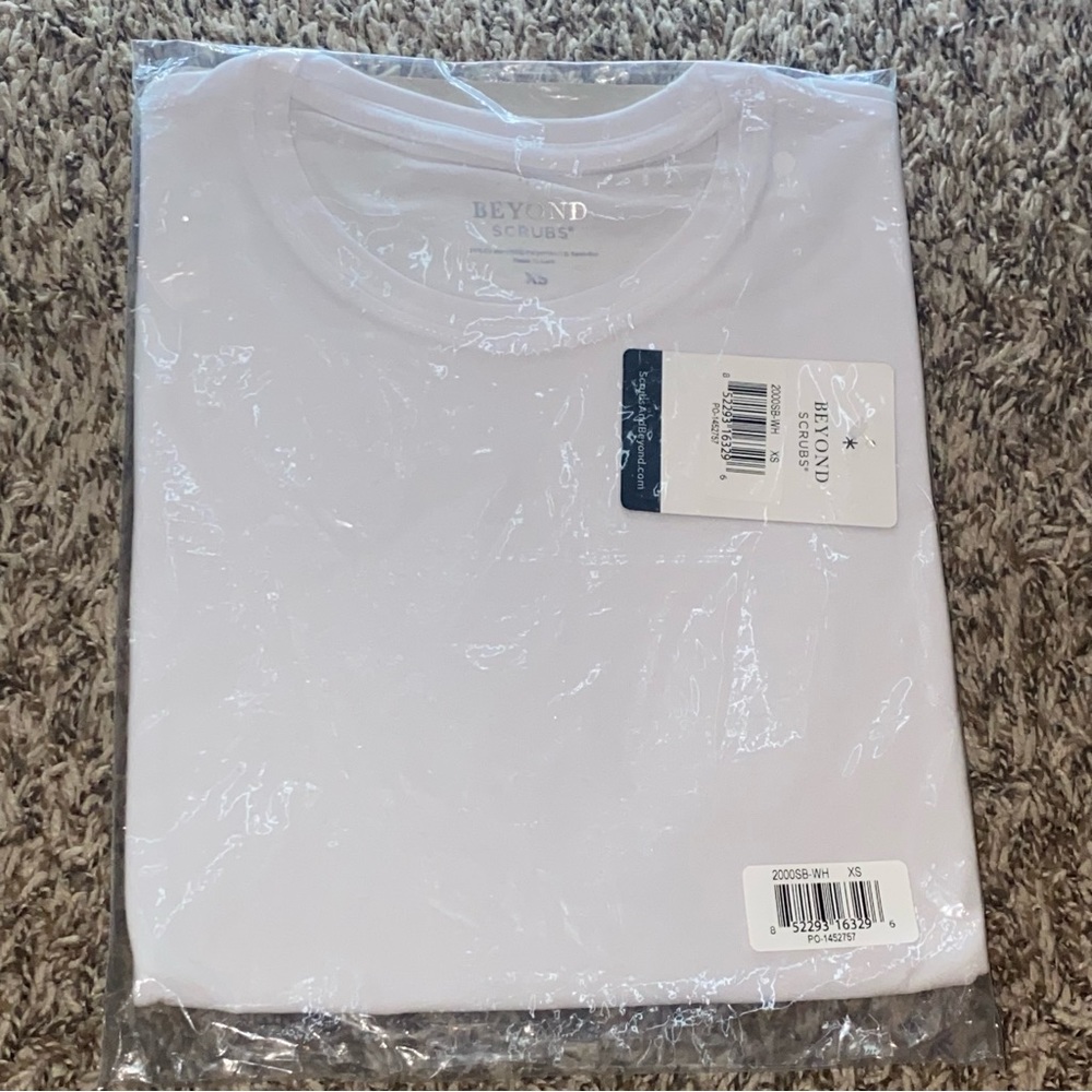 Scrubs and beyond long sleeve white top